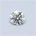 0.32 Carats, Round Diamond with Excellent Cut, K Color, VS1 Clarity and Certified by GIA