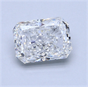 1.50 Carats, Radiant Diamond with  Cut, F Color, SI1 Clarity and Certified by GIA