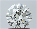 Natural Diamond 1.01 Carats, Round with Excellent Cut, K Color, VVS2 Clarity and Certified by GIA