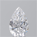 Natural Diamond 3.62 Carats, Pear with  Cut, D Color, SI1 Clarity and Certified by GIA