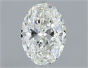 Natural Diamond 0.60 Carats, Oval with  Cut, H Color, VVS1 Clarity and Certified by GIA