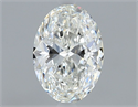 Natural Diamond 0.60 Carats, Oval with  Cut, H Color, VVS1 Clarity and Certified by GIA