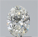 Natural Diamond 0.70 Carats, Oval with  Cut, H Color, VVS1 Clarity and Certified by GIA