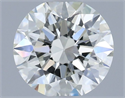 Natural Diamond 0.52 Carats, Round with Very Good Cut, I Color, VVS2 Clarity and Certified by IGI
