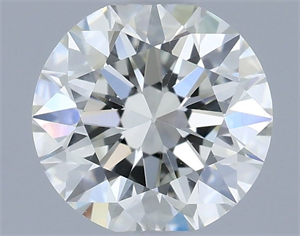 Picture of Natural Diamond 0.52 Carats, Round with Very Good Cut, I Color, VVS2 Clarity and Certified by IGI