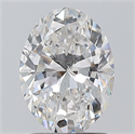 Natural Diamond 1.50 Carats, Oval with  Cut, F Color, SI2 Clarity and Certified by GIA