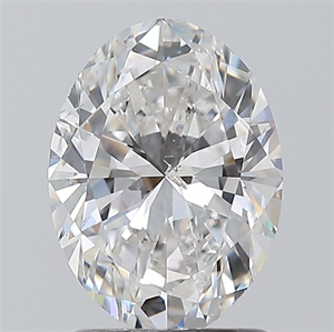 Picture of Natural Diamond 1.50 Carats, Oval with  Cut, F Color, SI2 Clarity and Certified by GIA