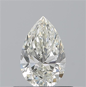 Picture of Natural Diamond 0.51 Carats, Pear with  Cut, K Color, VVS1 Clarity and Certified by GIA