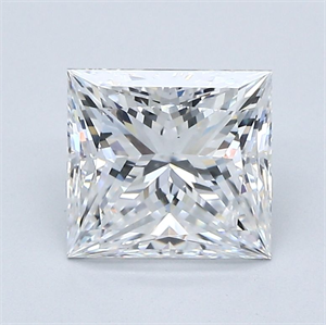 Picture of Natural Diamond 2.07 Carats, Princess with  Cut, D Color, VS2 Clarity and Certified by GIA