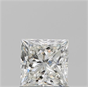 Natural Diamond 1.01 Carats, Princess with  Cut, I Color, VVS2 Clarity and Certified by GIA