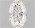 Natural Diamond 0.62 Carats, Oval with  Cut, H Color, I1 Clarity and Certified by GIA
