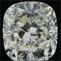 Natural Diamond 1.56 Carats, Cushion with  Cut, K Color, SI2 Clarity and Certified by GIA