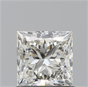 Natural Diamond 0.77 Carats, Princess with  Cut, J Color, SI1 Clarity and Certified by GIA