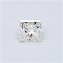 0.33 Carats, Princess Diamond with  Cut, G Color, VS2 Clarity and Certified by GIA