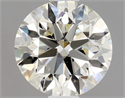 Natural Diamond 0.70 Carats, Round with Excellent Cut, K Color, SI1 Clarity and Certified by GIA