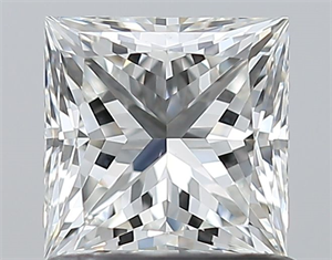 Picture of Natural Diamond 1.01 Carats, Princess with  Cut, H Color, SI1 Clarity and Certified by GIA