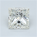 2.01 Carats, Princess Diamond with  Cut, J Color, SI1 Clarity and Certified by GIA