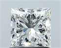 Natural Diamond 1.00 Carats, Princess with  Cut, I Color, VS2 Clarity and Certified by GIA
