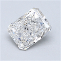 0.90 Carats, Radiant Diamond with  Cut, E Color, SI2 Clarity and Certified by GIA