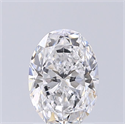Natural Diamond 1.29 Carats, Oval with  Cut, D Color, SI2 Clarity and Certified by GIA