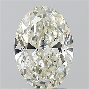 Foto Diamante Natural 1.70 quilates, Ovalado , Color K, claridad SI2 y certificado GIA de
