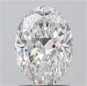 Natural Diamond 1.01 Carats, Oval with  Cut, D Color, SI1 Clarity and Certified by GIA