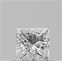 Natural Diamond 0.50 Carats, Princess with  Cut, E Color, VS1 Clarity and Certified by GIA