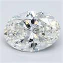 Natural Diamond 2.51 Carats, Oval with  Cut, G Color, VS2 Clarity and Certified by GIA