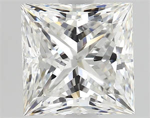 Picture of Natural Diamond 1.41 Carats, Princess with  Cut, F Color, VS1 Clarity and Certified by GIA