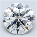 Natural Diamond 2.51 Carats, Round with Excellent Cut, E Color, VS2 Clarity and Certified by GIA