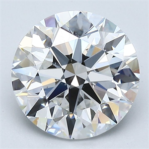 Picture of Natural Diamond 2.51 Carats, Round with Excellent Cut, E Color, VS2 Clarity and Certified by GIA
