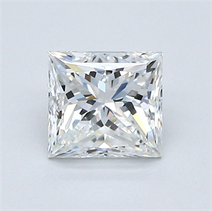 Picture of Natural Diamond 1.01 Carats, Princess with  Cut, G Color, VS1 Clarity and Certified by GIA