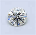 0.71 Carats, Round Diamond with Excellent Cut, K Color, SI1 Clarity and Certified by GIA