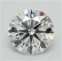 Lab Grown Diamond 1.23 Carats, Round with Ideal Cut, E Color, VVS1 Clarity and Certified by IGI