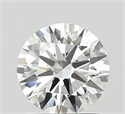 Lab Grown Diamond 1.02 Carats, Round with Ideal Cut, D Color, VVS2 Clarity and Certified by IGI