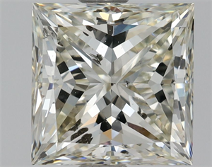 Picture of Natural Diamond 1.70 Carats, Princess with  Cut, L Color, SI2 Clarity and Certified by GIA