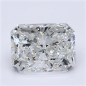 Natural Diamond 1.50 Carats, Radiant with  Cut, F Color, VS2 Clarity and Certified by GIA