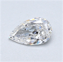 0.40 Carats, Pear Diamond with  Cut, D Color, VS2 Clarity and Certified by GIA