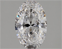 Natural Diamond 1.50 Carats, Oval with  Cut, D Color, I1 Clarity and Certified by GIA