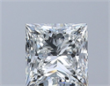 Natural Diamond 0.90 Carats, Princess with  Cut, I Color, VVS2 Clarity and Certified by GIA