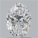 Natural Diamond 0.71 Carats, Oval with  Cut, D Color, VVS2 Clarity and Certified by GIA