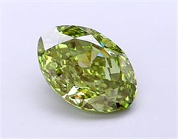 Picture of Lab Grown Diamond 2.02 Carats, Oval with  Cut, Fancy Vivid Green Color, VS1 Clarity and Certified by IGI