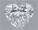 Natural Diamond 0.37 Carats, Heart with  Cut, E Color, VS1 Clarity and Certified by GIA