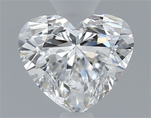 Picture of Natural Diamond 0.37 Carats, Heart with  Cut, E Color, VS1 Clarity and Certified by GIA
