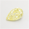 Lab Grown Diamond 1.23 Carats, Pear with  Cut, Fancy Yellow Color, VS2 Clarity and Certified by IGI