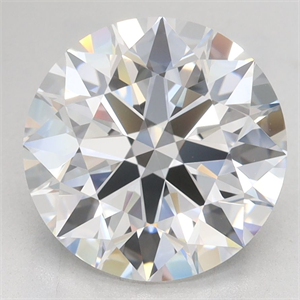 Picture of Lab Grown Diamond 3.10 Carats, Round with Excellent Cut, D Color, IF Clarity and Certified by GIA