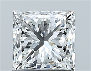 Picture of Natural Diamond 1.00 Carats, Princess with  Cut, F Color, SI2 Clarity and Certified by GIA