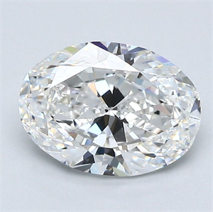 Foto Diamante Natural 1.70 quilates, Ovalado , Color F, claridad VVS1 y certificado GIA de