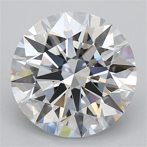 Picture of Lab Grown Diamond 4.03 Carats, Round with Excellent Cut, D Color, IF Clarity and Certified by GIA