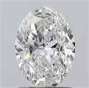 Natural Diamond 1.00 Carats, Oval with  Cut, F Color, VS1 Clarity and Certified by GIA